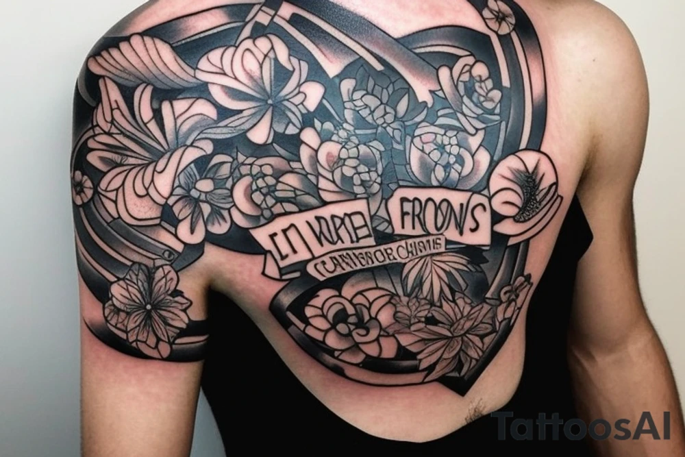 It is a memorial tattoo for my brother. It is a quote from out favourite tv show: "Chocolates and flowers Eric, it's the only way to fly son" tattoo idea