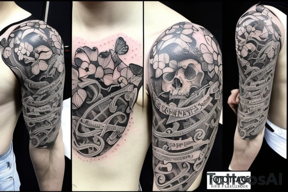 It is a memorial tattoo for my brother. It is a quote from out favourite tv show: "Chocolates and flowers Eric, it's the only way to fly son" tattoo idea
