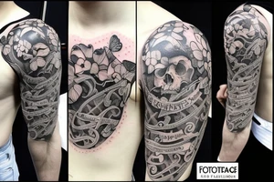 It is a memorial tattoo for my brother. It is a quote from out favourite tv show: "Chocolates and flowers Eric, it's the only way to fly son" tattoo idea