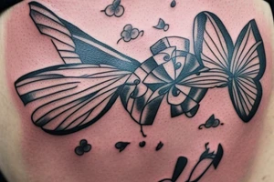 It is a memorial tattoo for my brother. It is a quote from out favourite tv show: "Chocolates and flowers Eric, it's the only way to fly son" tattoo idea