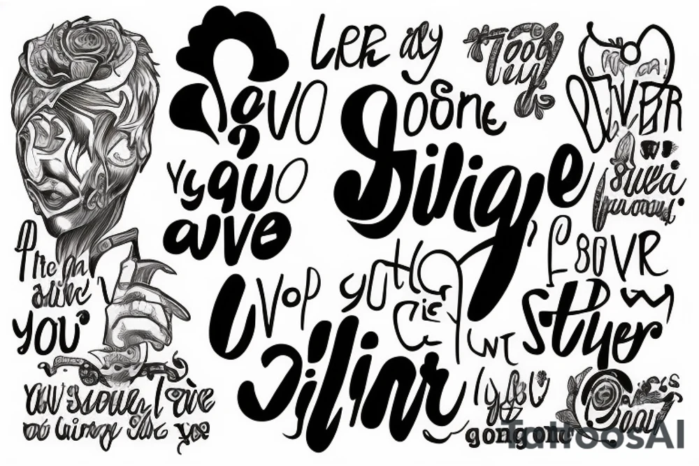 A song lyric: 'you and I are gonna live forever" tattoo idea
