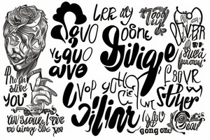 A song lyric: 'you and I are gonna live forever" tattoo idea