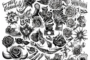 arm tattoo with the text SALVEN tattoo idea