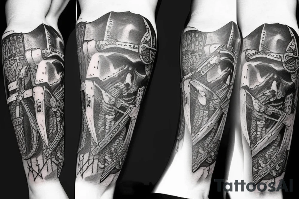 Viking battle axe blood tattoo idea