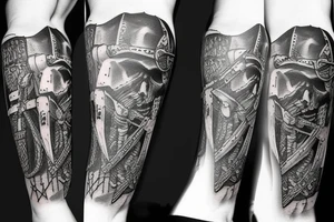 Viking battle axe blood tattoo idea