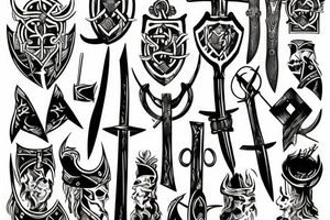 Viking battle axe blood tattoo idea