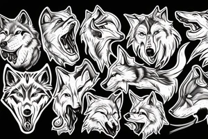 Hand crawling out of wolf’s mouth tattoo idea