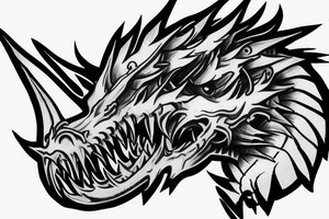 St georg killing dragon realistic tattoo idea