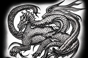 St george killing dragon realistic tattoo idea