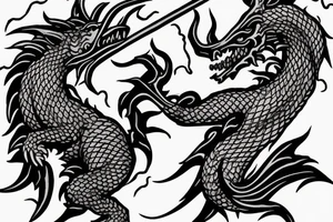 St george killing dragon realistic tattoo idea