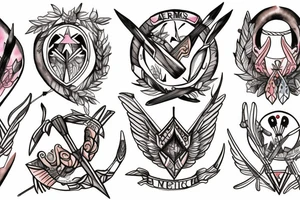 Artemis bow and arrow tattoo idea