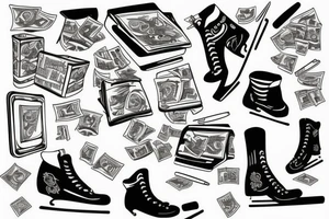 Money teacher skating tattoo idea