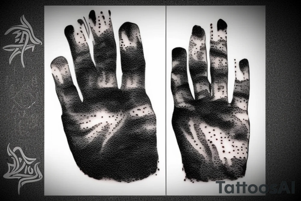 Fingerprints in a frame tattoo idea