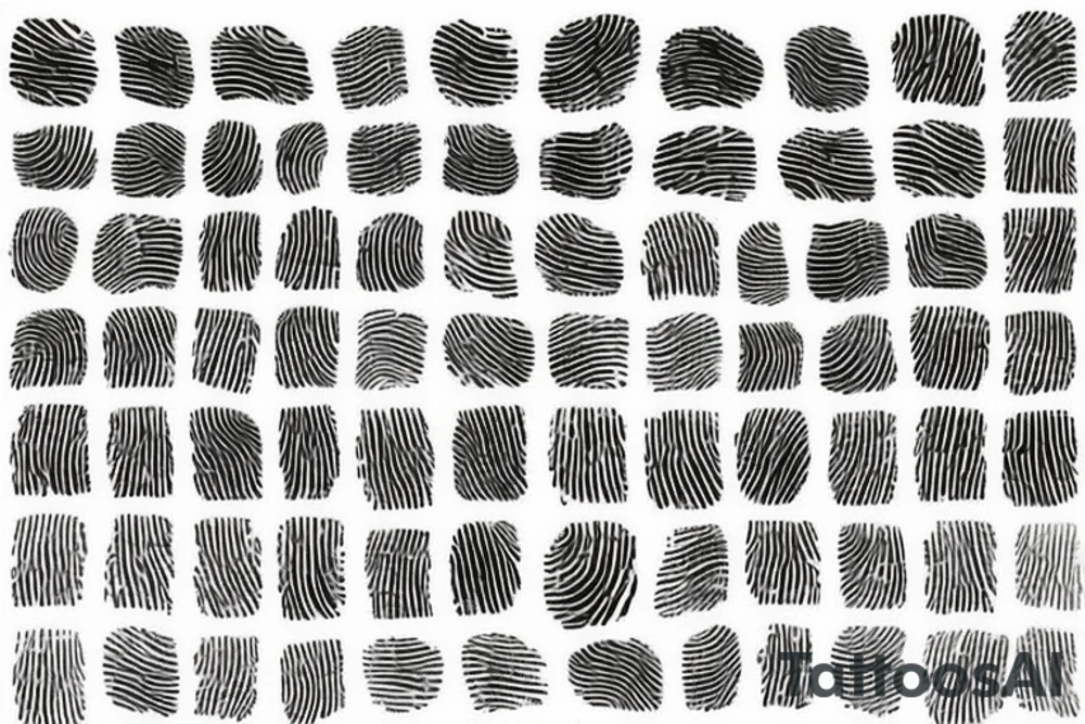 Fingerprints in a frame tattoo idea