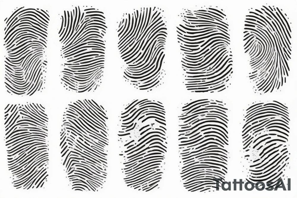 Fingerprints in a frame tattoo idea