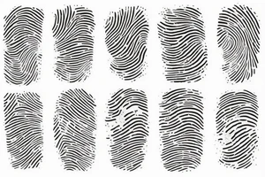 Fingerprints in a frame tattoo idea