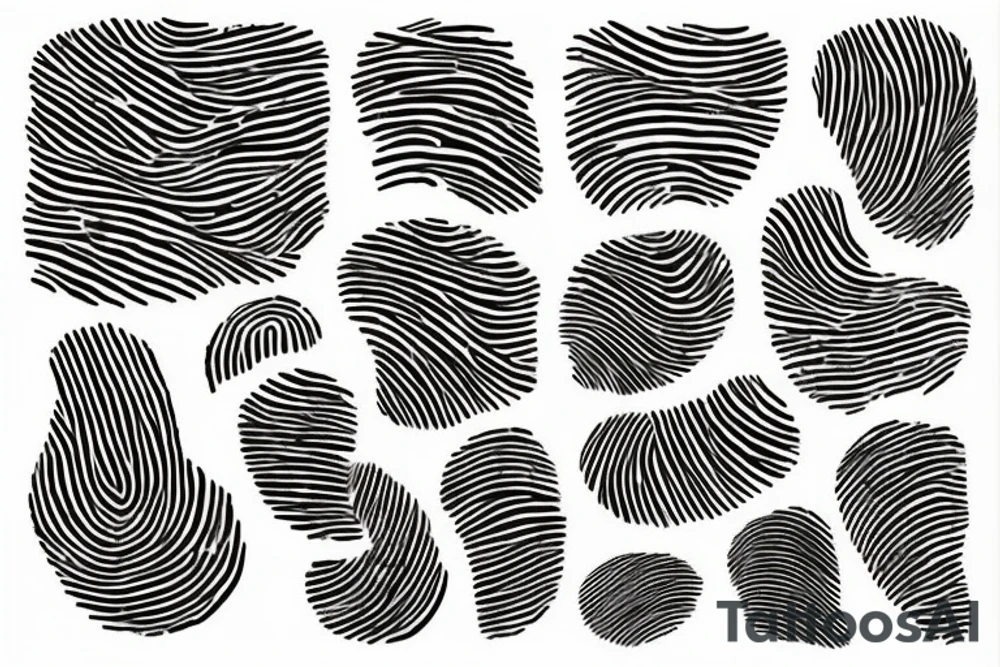 Fingerprints in a frame tattoo idea