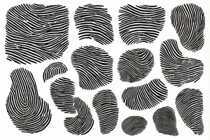 Fingerprints in a frame tattoo idea