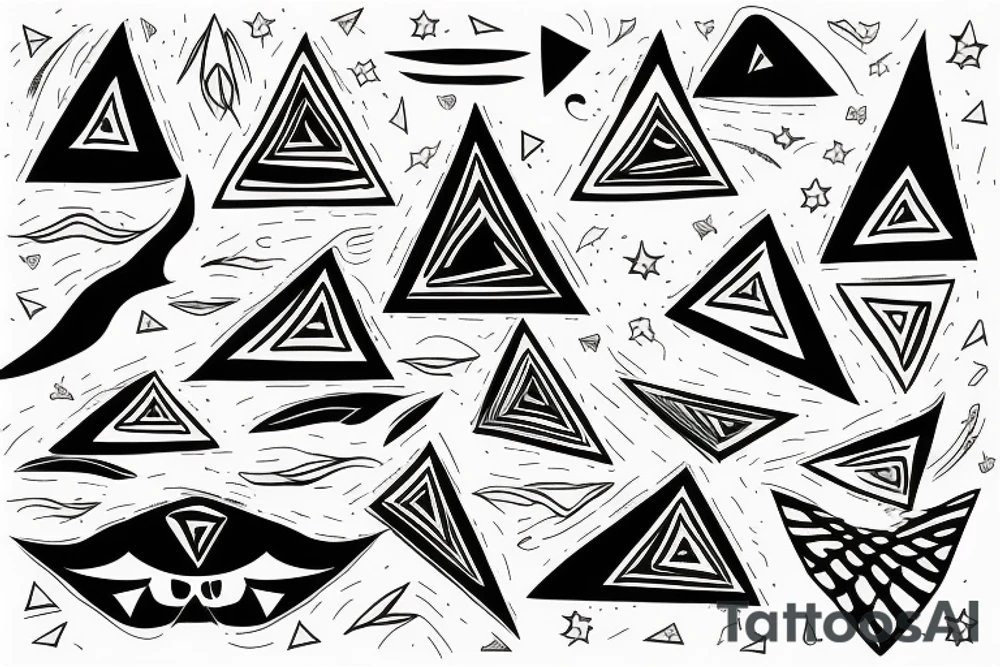 stormy background with one biker and one triangle tattoo idea stormy background with one biker and one triangle tattoo idea