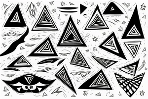 stormy background with one biker and one triangle tattoo idea