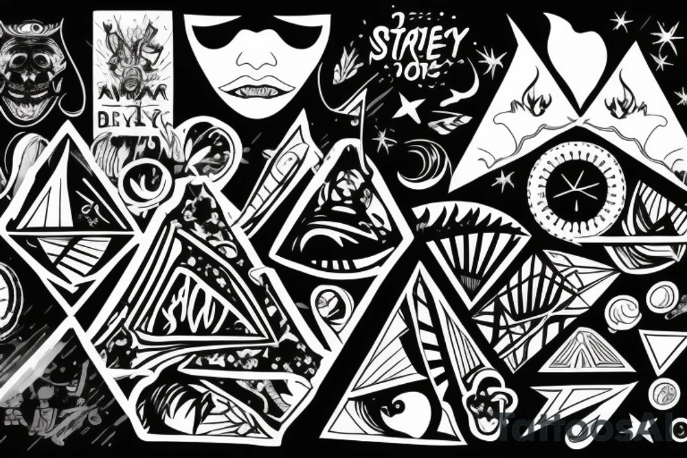 stormy background with one biker and one triangle tattoo idea stormy background with one biker and one triangle tattoo idea