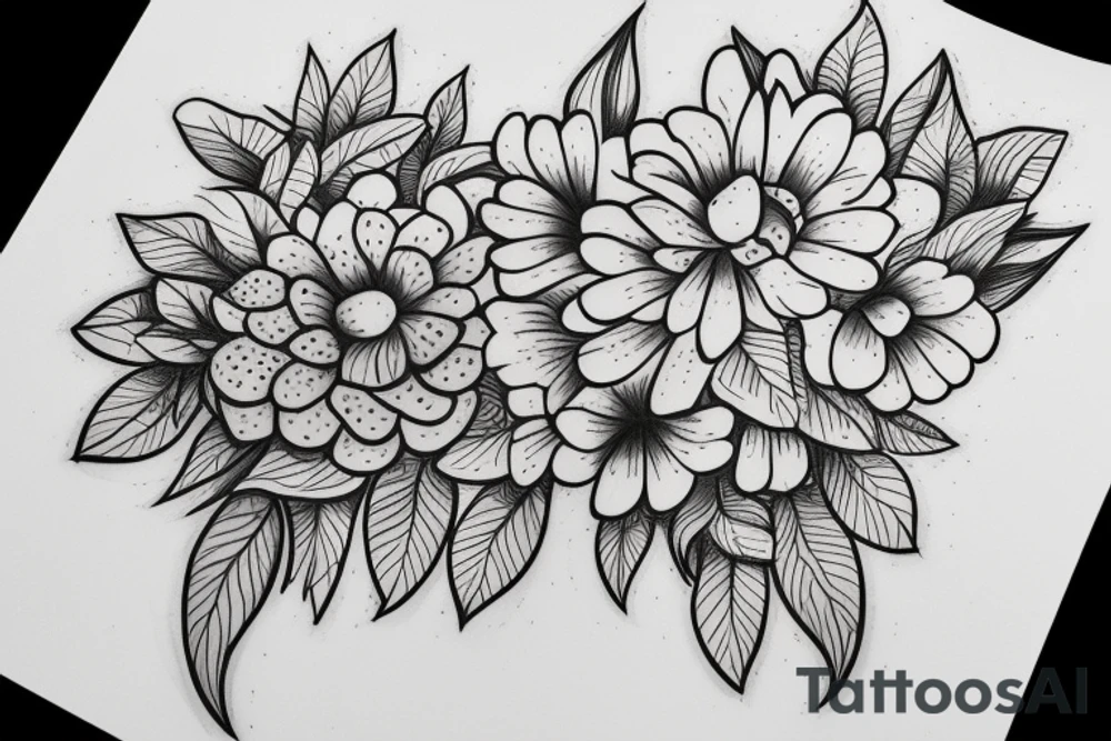 melisa and muge flower tattoo idea