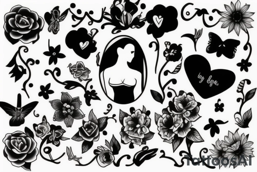 mother and daughter tattoo idea