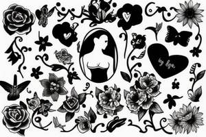 mother and daughter tattoo idea