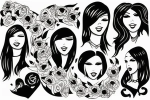 mother and daughter tattoo idea
