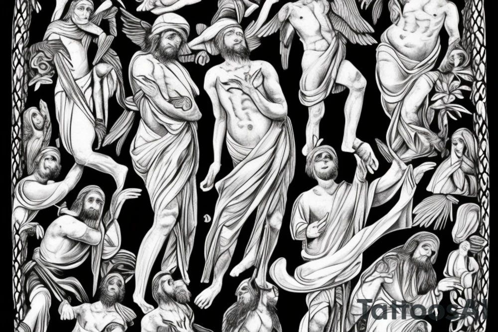 biblical art. black and white realism. resurrection tattoo idea biblical art. black and white realism. resurrection tattoo idea