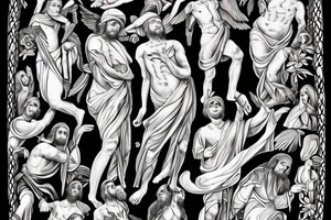 biblical art. black and white realism. resurrection tattoo idea