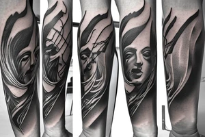 lightning violin tattoo idea
