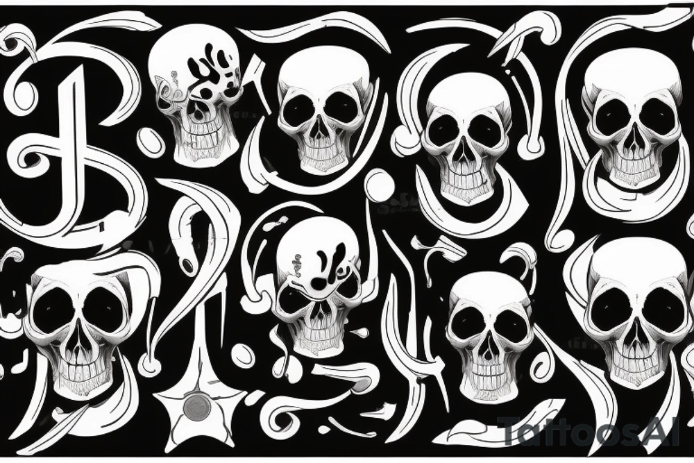 music games dices skulls tattoo idea