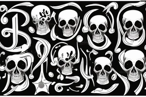 music games dices skulls tattoo idea