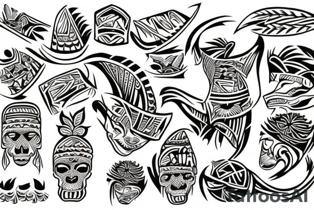 tropical tattoo idea