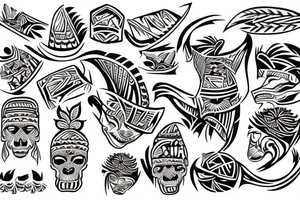 tropical tattoo idea