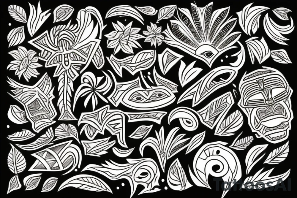 tropical tattoo idea