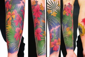tropical tattoo idea