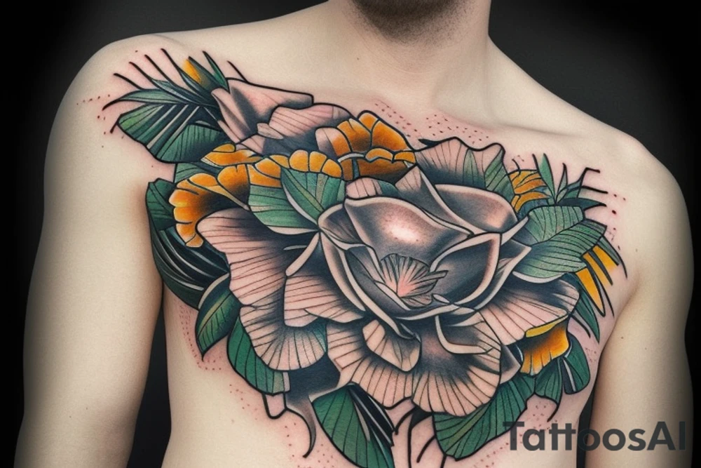 tropical tattoo idea