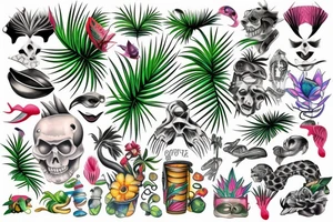 tropical tattoo idea