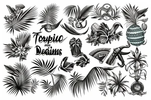 tropical tattoo idea