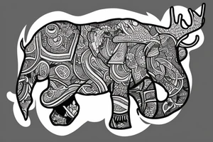 Elefant merge with a moose tattoo idea