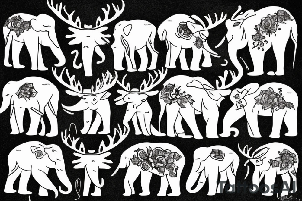 Elefant merge with a moose tattoo idea