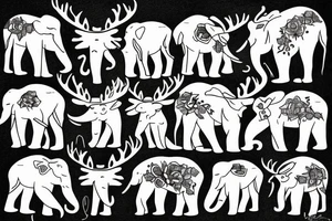 Elefant merge with a moose tattoo idea