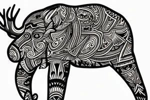 Elefant merge with a moose tattoo idea
