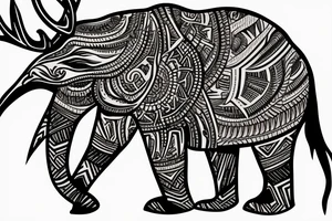 Elefant merge with a moose tattoo idea