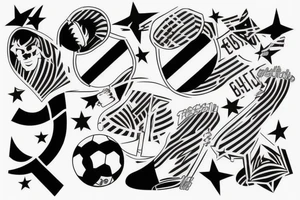 Messi celebrate Argentina won the football world cup and in the sky 3 stars tattoo idea