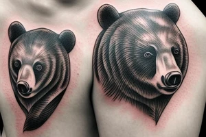 realistic bear tattoo idea