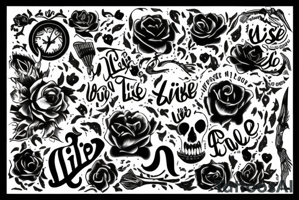 Live life as you wish tattoo idea