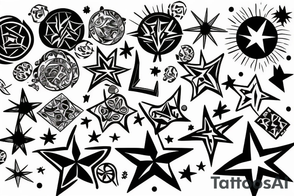 Nautisk star tattoo idea